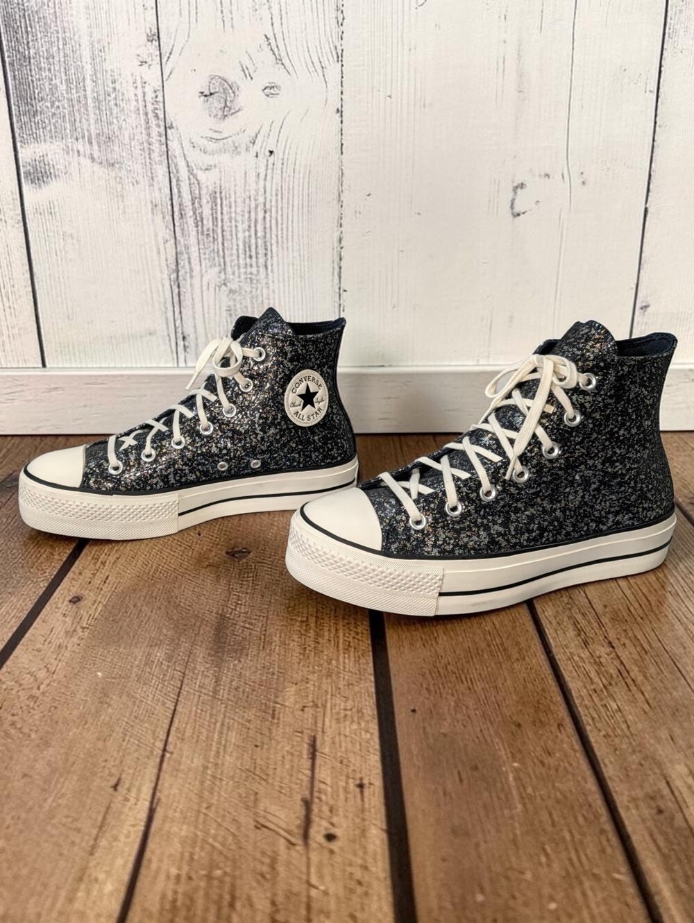 Converse Chuck Taylor All Star Lift Platform Glitter High Tops Women's 9 NWOT